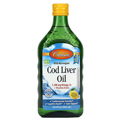 #ad Wild Norwegian Cod Liver Oil Natural Lemon 16.9 fl oz 500 ml $44.63