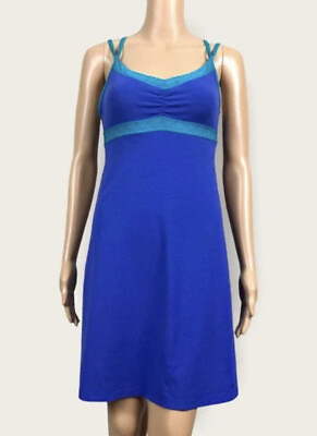 #ad PrAna Womens Dress Fit amp; Flare Built In Bra Dress Atheisure Stretch Size Small $19.90