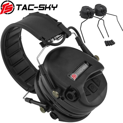 #ad TS No Mic Tactical Airsoft Noise Reduction Headset ARC Rail Headset Stand $125.99