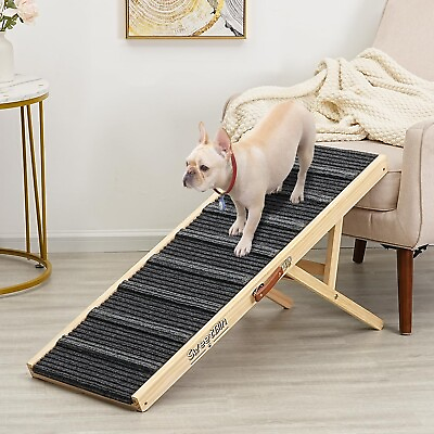#ad SweetBin Dog Ramp for Bed Car Ramp for Dog 39quot; Long Adjustable 16quot; 24quot; Do... $86.44