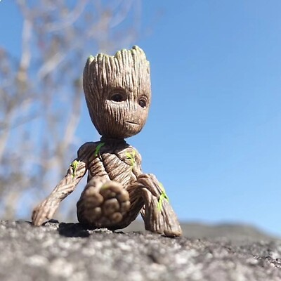 #ad Guardians Of The Galaxy Sitting Groot Tree Man Action Figure Toy Marvel Avengers $5.98