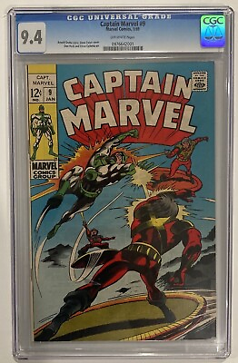 #ad Captain Marvel 9 CGC 9.4 1969 Early Captain Marvel High Grade $150.00