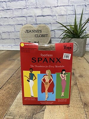 #ad Spanx Footless Body Shaping Pantyhose Extra Tummy Super Control Nude1 Size E $29.99