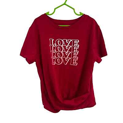 #ad Epic Threads Red Love Short Sleeve Tee Size Medium Girls New Valentines Day $12.36
