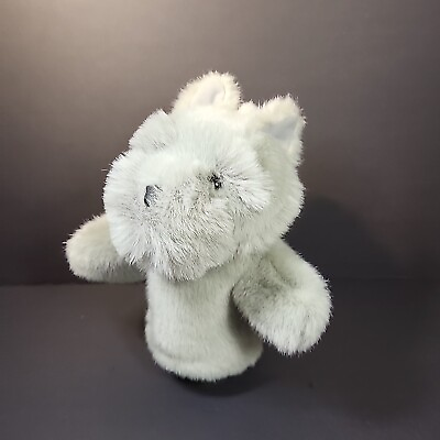 #ad Manhattan Toy Company Dog Plush Hand Puppet Gray Schnauzer Stuffed Animal C $10.40