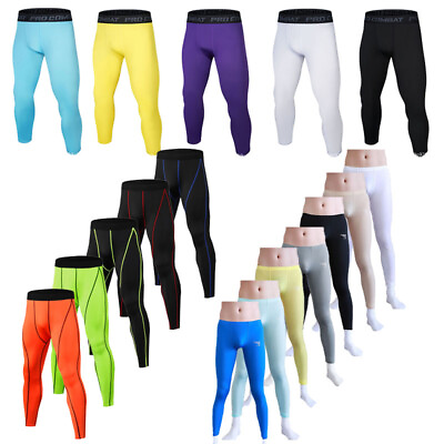 #ad #ad Mens Compression Pants Base Layer Sports Workout Running Tight Gym Leggings $11.89