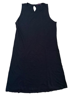 #ad FRESH PRODUCE Medium BLACK $59 MARISSA Jersey COTTON Key Hole Dress NWD M $35.40