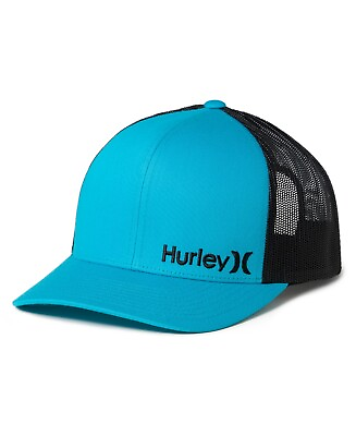 #ad Hurley Men#x27;s Core Staple Neptune Blue Trucker Hat with Black Mesh $24.29