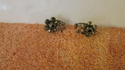 #ad 925 Silver Vintage Earrings $7.95