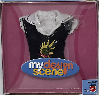 #ad MY DESIGN SCENE FASHION GUITAR SHIRT CLOTHING FOR BARBIE DOLL 2004 VINTAGE NEW $14.99