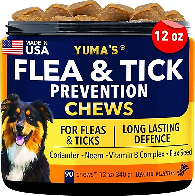 #ad Flea and Tick Prevention for Dogs ChewablesAll Natural Dog Flea amp; Tick Control. $22.99