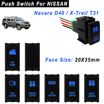 #ad 12V Car Push Switch For Nissan Navara D40 Patrol X Trail T31 Pathfinder R51 $6.99