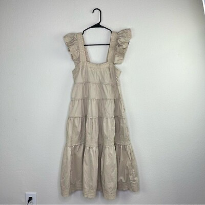 #ad Karlie Tiered Midi Dress in Khali Tan size S $50.00