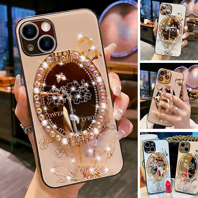 #ad For iPhone 14 Pro Max 13 12Pro Max Cute Shockproof Glitter Girl Stand Case Cover $9.99