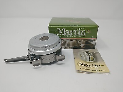 #ad Martin 8E Automatic Performance Fly Reel Zebco 8 ZS247 Black Fishing New in Box $125.00