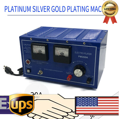 #ad 30A Platinum Silver Gold Plating Machine Jewelry Plater Electroplating Rectifier $149.00