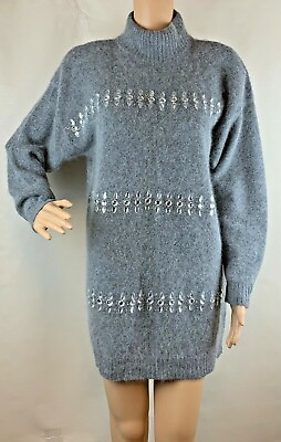 #ad Studio Collection Tunic Sweater Womens Size Small Lambswool 40% Angora Oversized $41.58