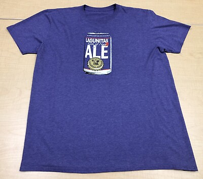#ad Lagunitas 12th Of Never Ale Beer Brewery Quality Soft Purple T Shirt Tee Size XL $11.99