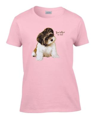 Ladies Funny You Talkin#x27; To Me Shih Tzu Puppy Dog Women#x27;s T Shirt Tee $23.99