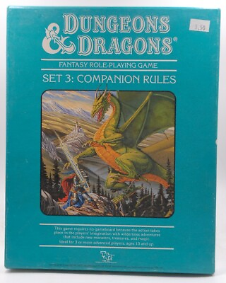 #ad Damp;D Set 3 Companion Rules VG Boxed set Gygax Arneson Mentzer TSR $350.00