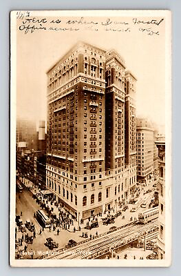 #ad New York City NY RPPC of Hotel McAlpin Vintage Real Photo c1913 Postcard $7.99