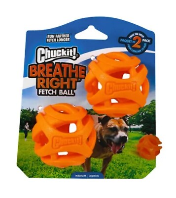 #ad Petmate Chuckit Breathe Right Medium Fetch Balls 2 Pack $13.49