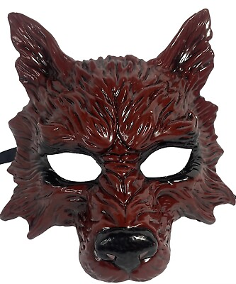 #ad Halloween Wolf Adult Mask Steampunk Cosplay Venetian Masquerade Animal Costume $14.44