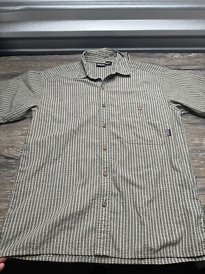 #ad Vintage Patagonia Rhythm Shirt Mens Small Short Sleeve Button Up $17.09