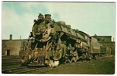 #ad Lackawanna 1131 Pacific Steam Engine Enginehouse Late 1940#x27;s PA Postcard $3.99