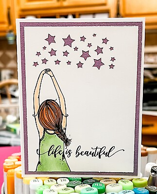#ad Stampin Up Card Kit Girl Life Is Beautiful Stars $16.00