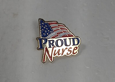 #ad Pround Nurse Lapel Pin USA Flag $7.65