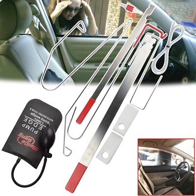 #ad Door Lost Lock Out Unlock Opening Tool Kit Air Pump 9X Car Accessories $23.69