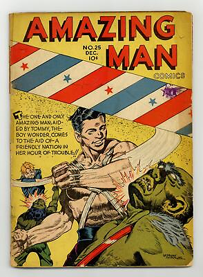 #ad Amazing Man Comics #25 PR 0.5 1941 $2950.00