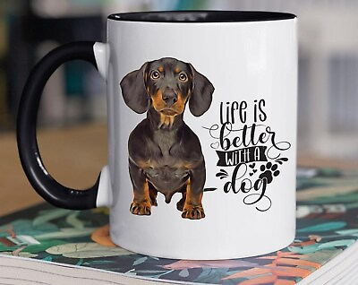 #ad Dachshund Coffee Mug Dog Owner Mug Puppy Coffee Mug Cute Dog Mom Gift Kennel Clu $18.99