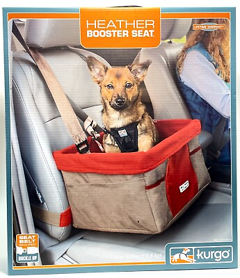 #ad Kurgo #x27;Heather#x27; Car Booster Seat for Dogs 20 30 lbs. Seat Belt Tether Included $59.95