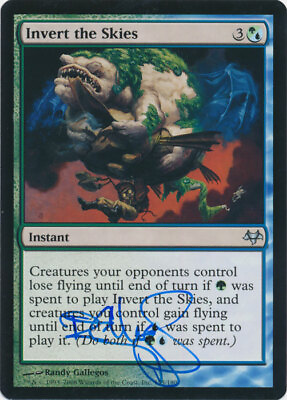#ad MTG Magic Invert the Skies Eventide Signed by Randy Gallegos w COA NM $6.49