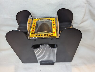 #ad Automatic Playing Card Shuffler Casino Style 6 Six Deck Great Working Cond. $17.99