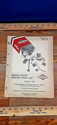 #ad Rare Genuine Factory 1986 Briggs amp; Stratton Engine Parts Master Price List $8.41