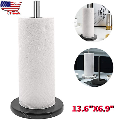 #ad Stainless Steel Kitchen Paper Towel Roll Holder Stand Dispenser with Heavy Base $22.59