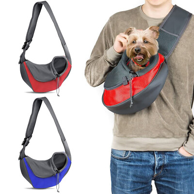Pet Puppy Dog Mesh Sling Carry Pack Backpack Carrier Travel Tote Shoulder Bag $12.69