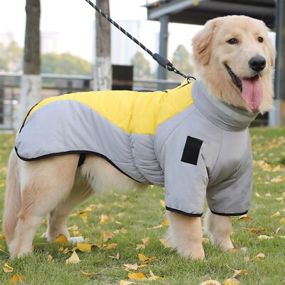 Waterproof Dog Jumpsuit For Medium Large Dogs Big Dog Winter Warm Cotton Coat $8.99