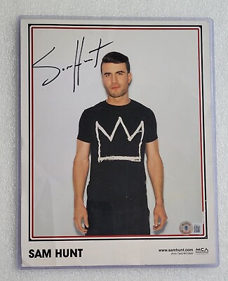 #ad SAM HUNT PHOTO AUTOGRAPHED BECKETT BAS COA SIGNED 8.5X11 COUNTRY MUSIC SINGER $129.00
