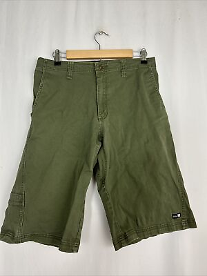 #ad Prana Mens Small Army Green Cargo Cotton Blend Outdoor Shorts $21.75