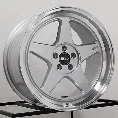 #ad 18x9.5 ESR CR5 5x114.3 22 Hyper Silver Wheels Rims Set 4 72.56 $1159.00