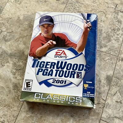 #ad Tiger Woods PGA Tour 2001 Classics Windows PC CD ROM Video Game New Sealed NIB $22.50