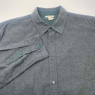 #ad Carbon 2 Cobalt Mens XL Solid Gray Long Sleeve Button Down Shirt $25.99