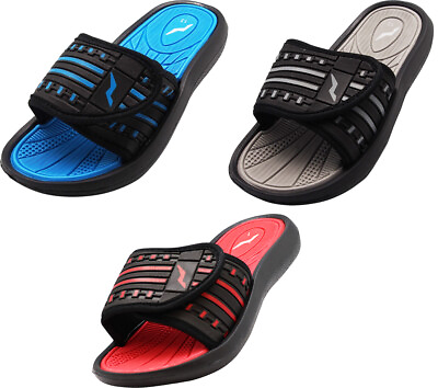 #ad Norty Boy#x27;s Summer Comfort Casual Slide Flat Strap Shower Sandals Slip On Shoes $14.90