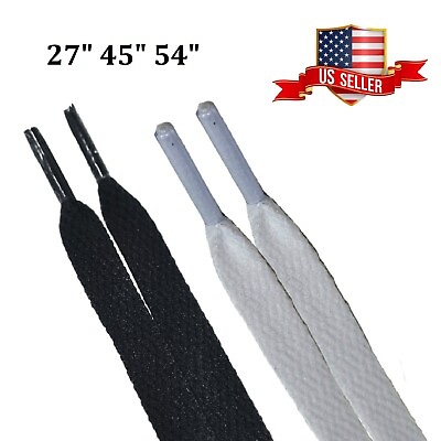 #ad #ad Flat Shoelaces Sport Shoe String Athletic Sneaker Boot Lace White Black 27 45 54 $4.25