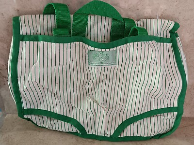 #ad Vintage Cabbage Patch Kids Baby Doll Diaper Bag Carrier 1987 Striped Coleco $14.99