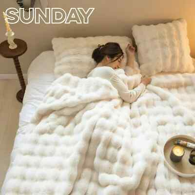 #ad Warm Faux Fur Blankets Luxury Super Soft Plush Blanket Fluffy Throw Blanket $110.33